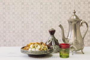 composition de la nourriture arabe ramadan