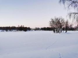Catherine Park à Pouchkine un jour d'hiver photo