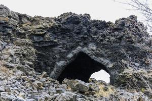 Formations de lave de Dimmuborgir en Islande photo