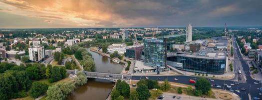 paysage urbain de la ville de tartu en estonie. photo