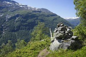 geiranger est un petit village touristique de la région sunnmore de norvège. photo