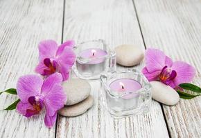 concept de spa avec des orchidées photo