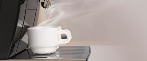 machine à café préparant du café frais photo