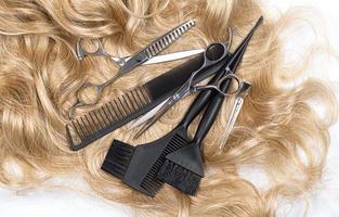 outils professionnels de coiffeur, photo