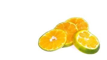 image de mandarine, fendue pour décorer photo