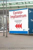 Signalisation d'un corona impfzentrum allemand pour centre de vaccination photo