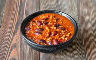 bol de chili con carne photo