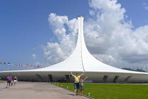 sotchi, russie - 10 juin 2014- paysage de la ville surplombant les installations du parc olympique. photo