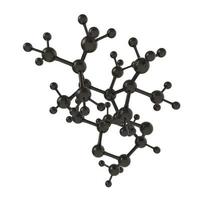 molécule blanc 3d sur fond blanc photo