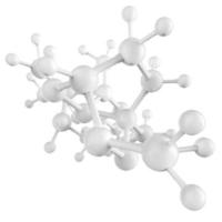 molécule blanc 3d photo