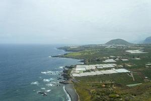 vue sur les champs de légumes de l'île de tenerife, agriculture. photo