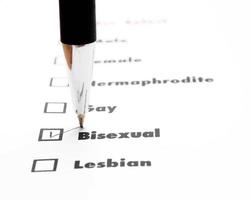 choix de sélection de genre, vérifier bisexuel, concept de sexe photo