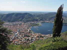 vue aérienne de côme photo