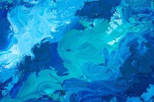 abstraction acrylique fluide, illustration des vagues de l'océan, arrière-plan abstrait de l'eau bleu profond photo