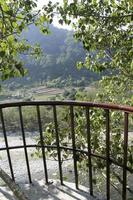 balcon et vue sur la forêt photo