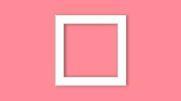couleur rose pastel moderne avec fond de cadre carré géométrique blanc. scène de mur minimal de couleur bleu pastel abstraite photo