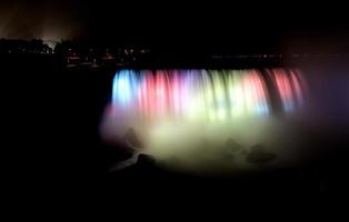 photo de nuit chutes du niagara