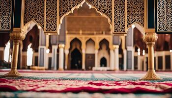 complexe détail de une marocain mosquée photo