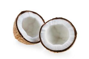 noix de coco isolé sur fond blanc photo