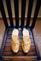 chaussures de mariage marron de luxe photo