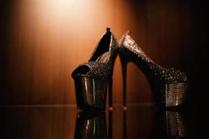 chaussures de mariage marron de luxe photo