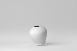 poterie sur fond blanc. notion minimale. rendu 3D. photo