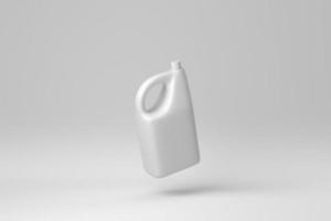 un gallon blanc isolé sur fond blanc. notion minimale. monochrome. rendu 3D. photo