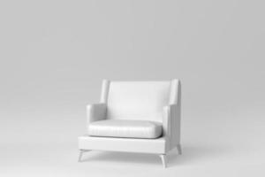 canapé sur fond blanc. notion minimale. rendu 3D. photo