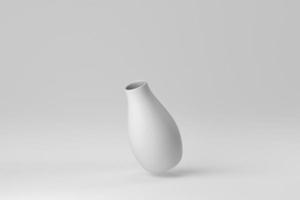 poterie sur fond blanc. notion minimale. rendu 3D. photo
