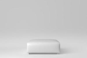 canapé sur fond blanc. notion minimale. rendu 3D. photo