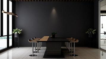 Maquette de salle de réunion moderne de rendu 3d - idées de design d'intérieur photo