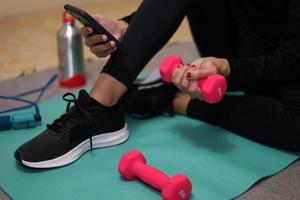 haltère pour l'entraînement ou l'entraînement photo