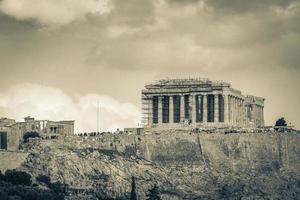 athènes grèce 04. octobre 2018 acropole d'athènes ruines parthénon grèces capitale athènes en grèce. photo