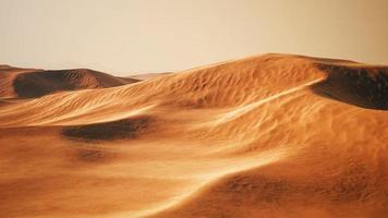 lumière du coucher du soleil dans le magnifique désert d'abu dhabi photo