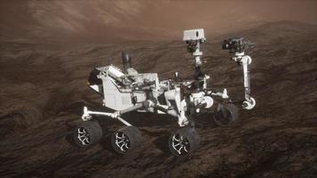 curiosité mars rover explorant la surface de la planète rouge. éléments de cette image fournis par la nasa photo