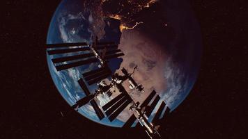 station spatiale internationale dans l'espace extra-atmosphérique sur l'orbite de la planète terre photo