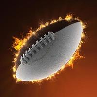 ballon de football en feu photo