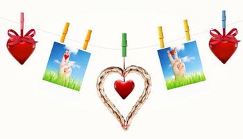 fond de bonne saint valentin. notion d'amour. illustration 3d photo