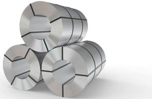 illustration 3d de cylindres en aluminium en acier industriel photo