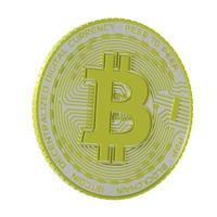 illustration 3d de la pièce de monnaie bitcoin photo