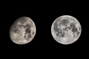 phases de lune vues au télescope photo