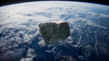 dangereux astéroïde s'approchant de la planète terre photo