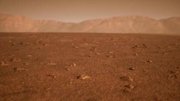 fantastique paysage martien dans les tons orange rouille photo