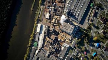 vue de dessus de l'usine de menuiserie photo