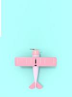 avion jouet vintage. illustration avec une place vide pour le texte. orientation verticale. rendu 3d photo