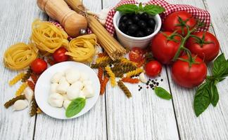 ingrédients de la cuisine italienne photo