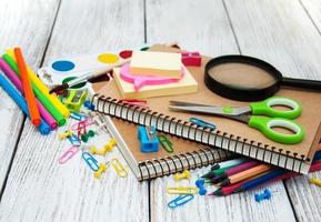 fournitures de bureau scolaire photo