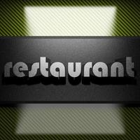 restaurant mot de fer sur carbone photo