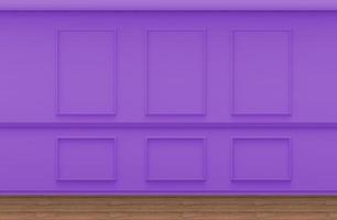 fond violet mur intérieur style vintage 3d illustration photo