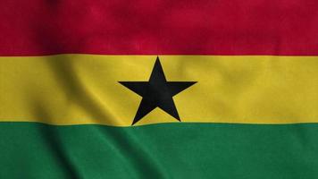 drapeau du ghana flottant au vent. drapeau national du ghana. rendu 3d photo